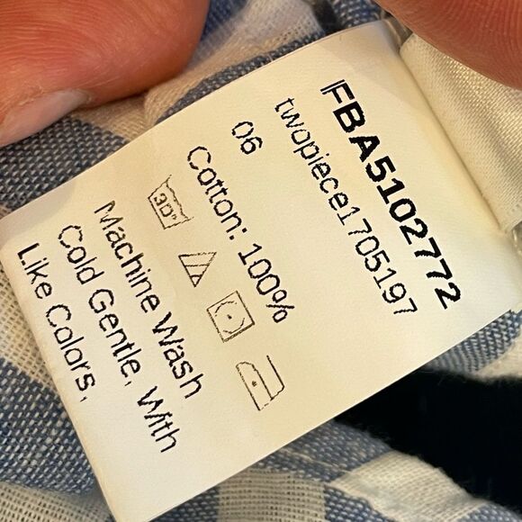 EUC Nautical Set Top and Shorts Sz. XS Blue and White Stripes - Picture 4 of 6